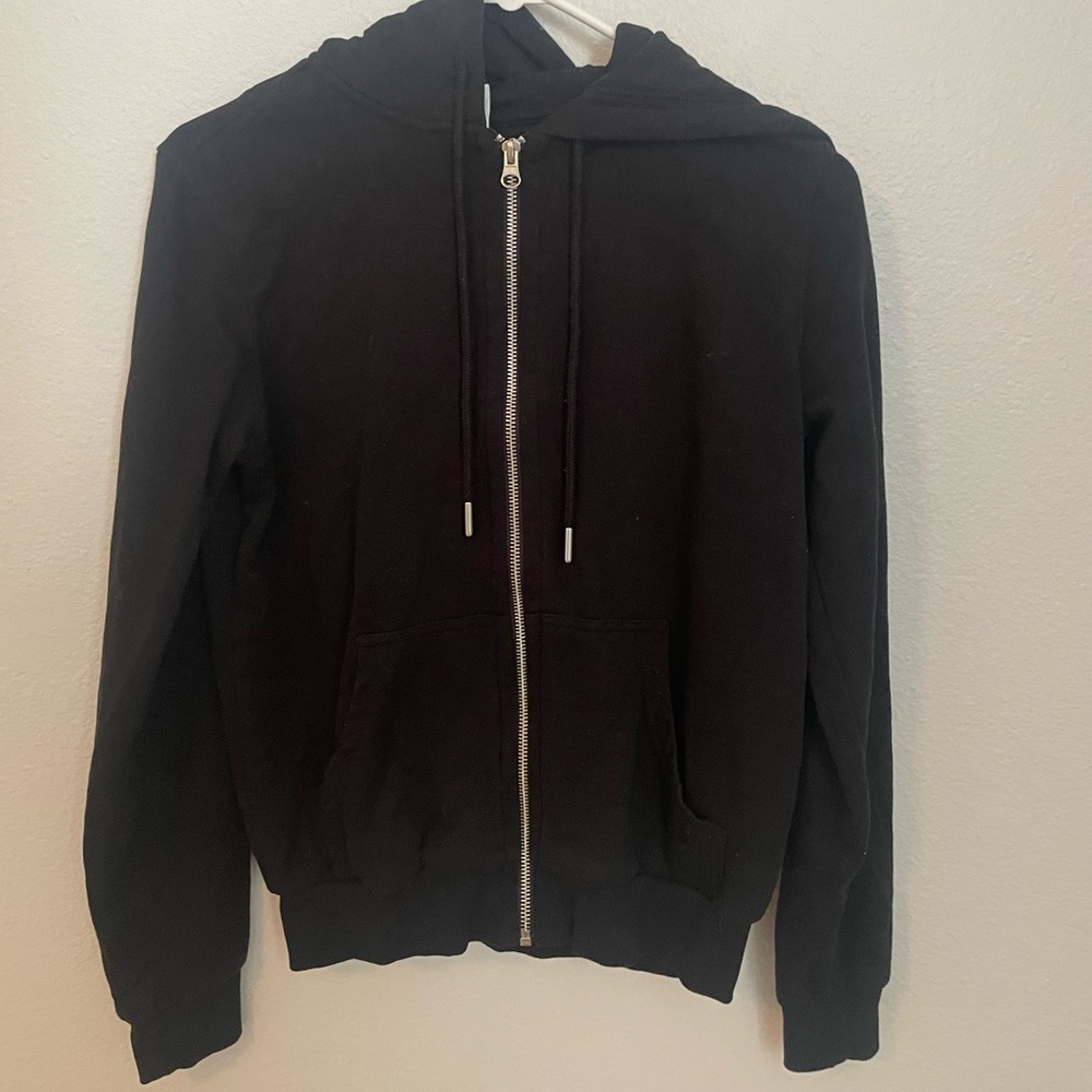 simple black H&M zip up
